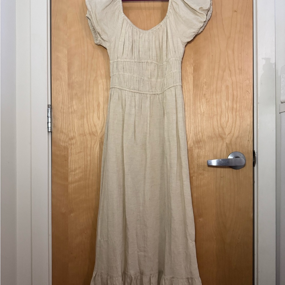 Elegant Cream Women's Dress
